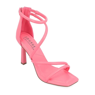 Journee Collection Marza Womens Square Open Toe Stiletto Heel Pumps