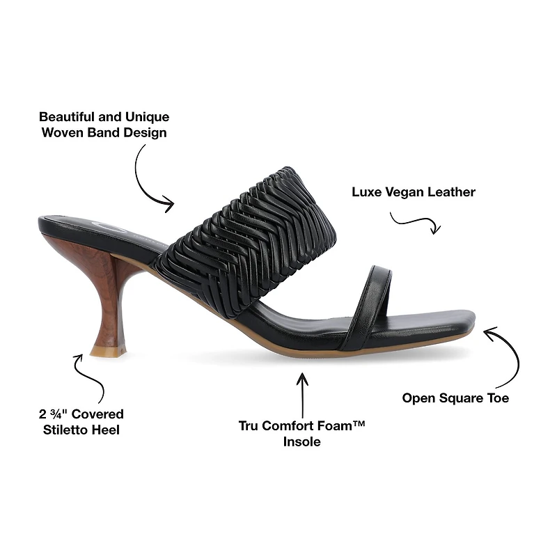 Journee Collection Monyka Womens Square Open Toe Stiletto Heel Pumps