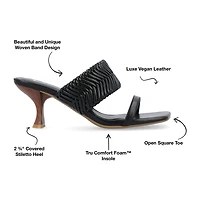 Journee Collection Monyka Womens Square Open Toe Stiletto Heel Pumps