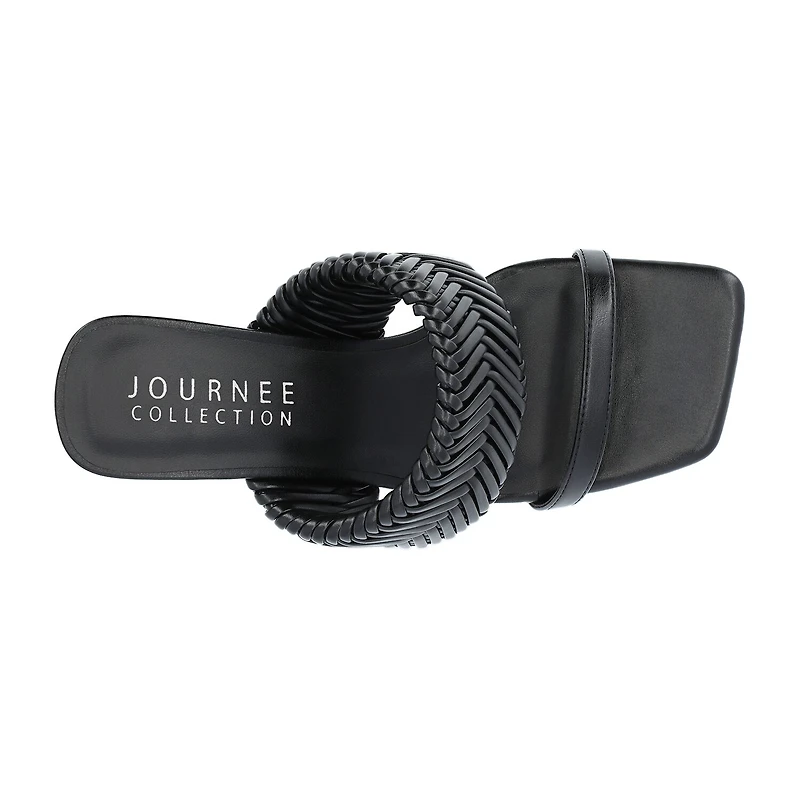 Journee Collection Monyka Womens Square Open Toe Stiletto Heel Pumps