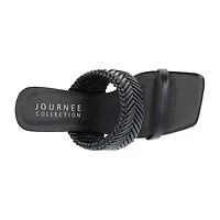 Journee Collection Monyka Womens Square Open Toe Stiletto Heel Pumps