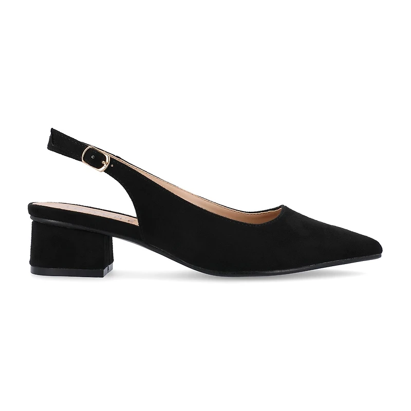 Journee Collection Sylvia Womens Pointed Closed Toe Block Heel Pumps