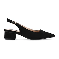 Journee Collection Sylvia Womens Pointed Closed Toe Block Heel Pumps