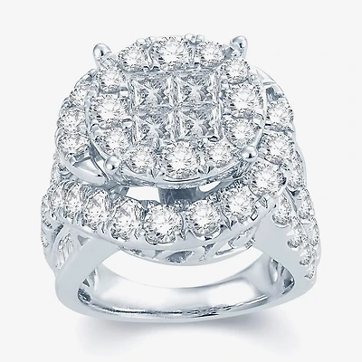 5 CT.T.W. Natural Diamond 14K White Gold Engagement Ring