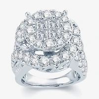 5 CT.T.W. Natural Diamond 14K White Gold Engagement Ring