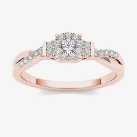 1/4 CT.T.W. Natural Diamond 10K Rose Gold Engagement Ring