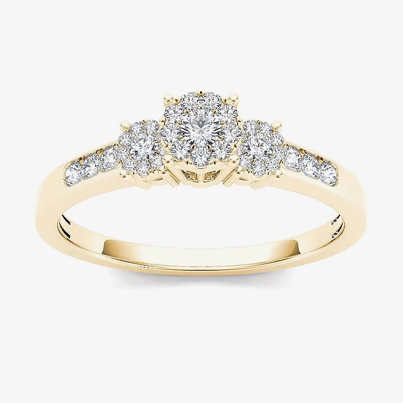 1/3 CT.T.W. Natural Diamond 10K Yellow Gold Engagement Ring