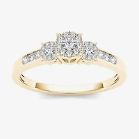 1/3 CT.T.W. Natural Diamond 10K Yellow Gold Engagement Ring
