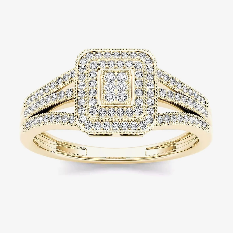 1/6 CT.T.W. Natural Diamond 10K Yellow Gold Engagement Ring