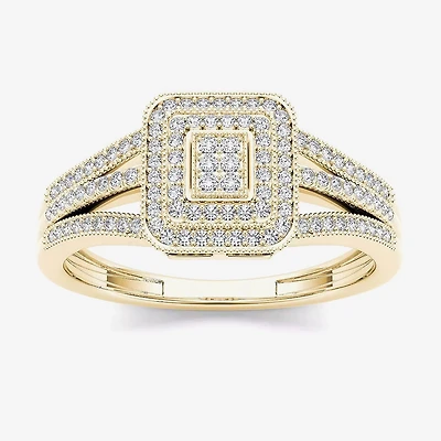 1/6 CT.T.W. Natural Diamond 10K Yellow Gold Engagement Ring