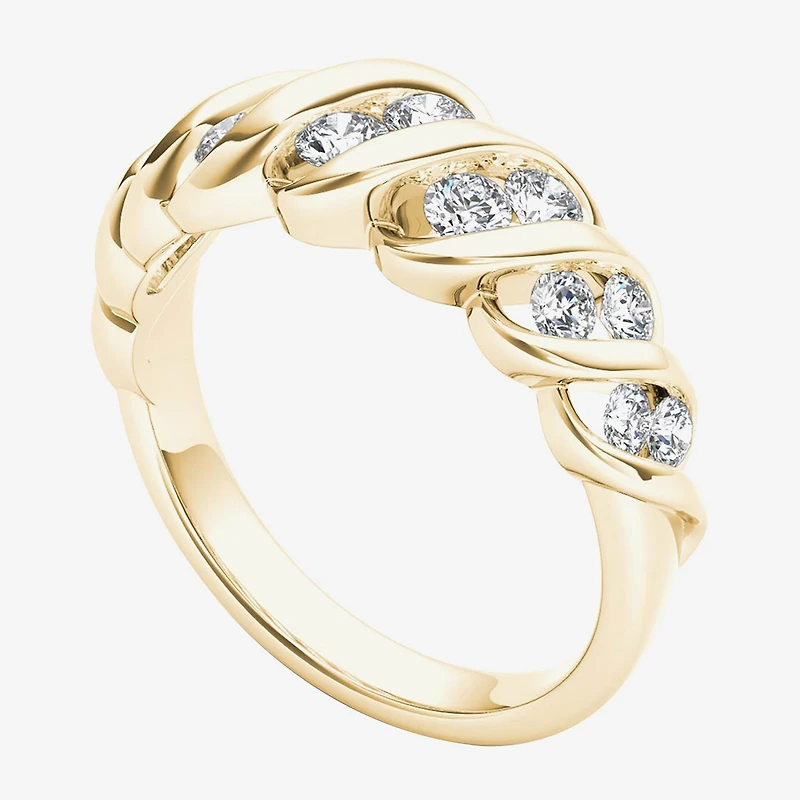 Womens 3.5MM 3/4 CT. T.W. Natural White Diamond 14K Gold Anniversary Band