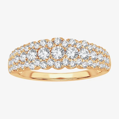 Womens 1 1/ CT. T.W. Natural White Diamond 10K Gold Anniversary Band