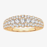 Womens 1 1/ CT. T.W. Natural White Diamond 10K Gold Anniversary Band