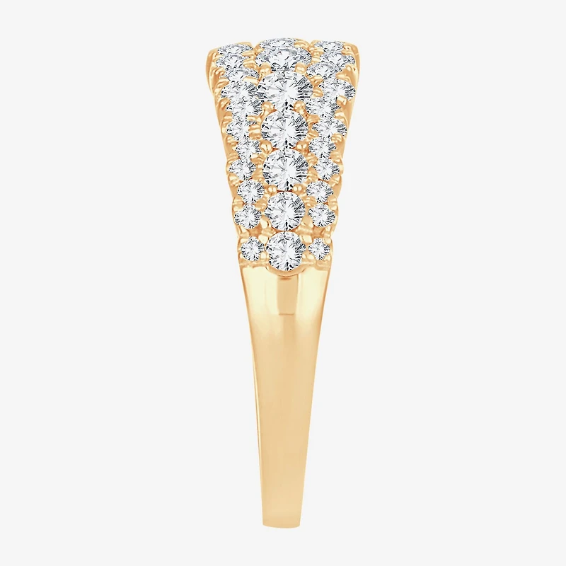 Womens 1 1/ CT. T.W. Natural White Diamond 10K Gold Anniversary Band