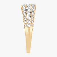 Womens 1 1/ CT. T.W. Natural White Diamond 10K Gold Anniversary Band