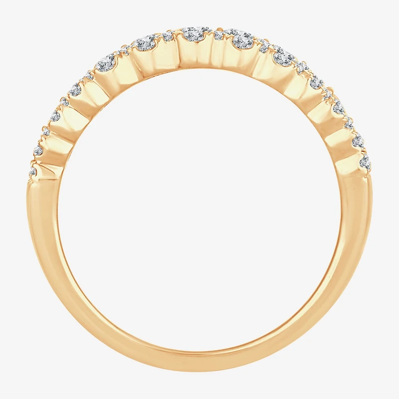 Womens 1 1/ CT. T.W. Natural White Diamond 10K Gold Anniversary Band