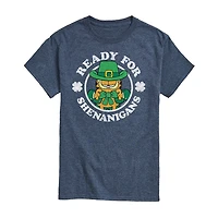 Mens Short Sleeve St. Patrick's Day Garfield Graphic T-Shirt