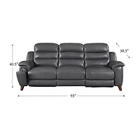 Amax Leather Dream Pad-Arm Sofa