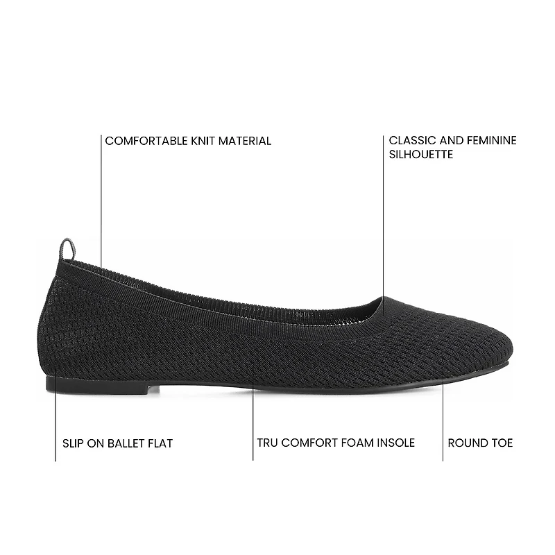 Journee Collection Maryann Womens Round Closed Toe Ballet Flats