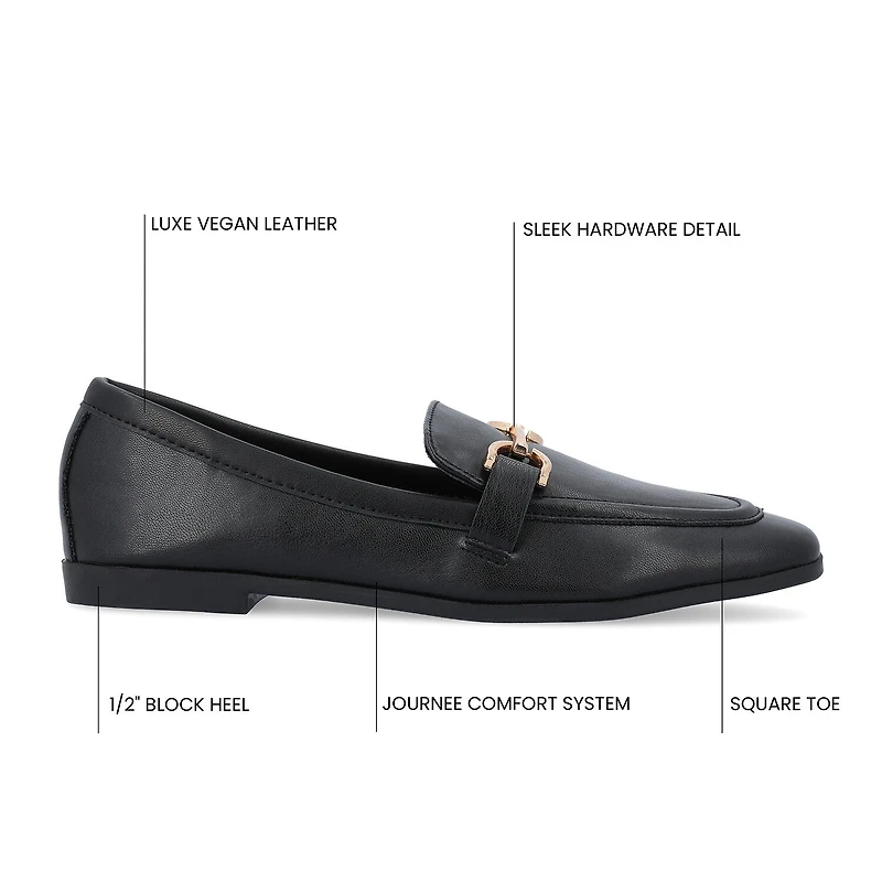 Journee Collection Mizza Womens Square Closed Toe Loafers