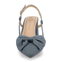 Journee Collection Tailynn Womens Pointed Closed Toe Block Heel Pumps