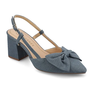 Journee Collection Tailynn Womens Pointed Closed Toe Block Heel Pumps