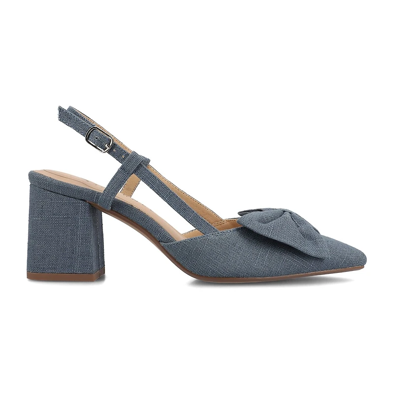 Journee Collection Tailynn Womens Pointed Closed Toe Block Heel Pumps