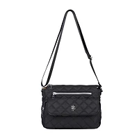 Julia Buxton Nylon Organizer Crossbody Messenger Bag
