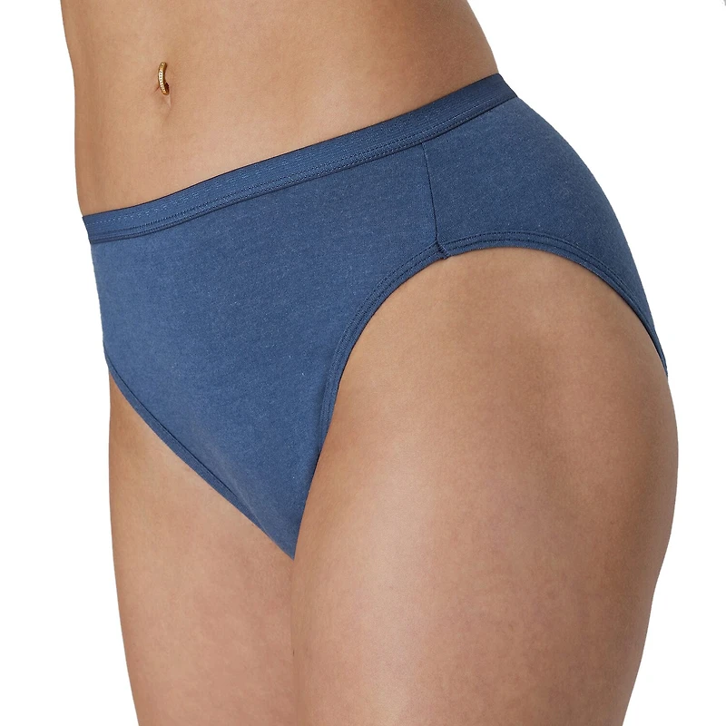 Hanes Ultimate™ Cool Comfort™ Cotton Ultra Soft Womens Average + Full Figure 6 Pack Cooling Multi-Pack High Cut Panty 43h6cc