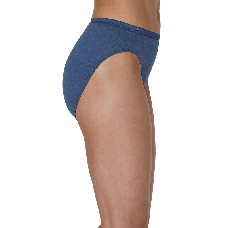Hanes Ultimate™ Cool Comfort™ Cotton Ultra Soft Womens Average + Full Figure 6 Pack Cooling Multi-Pack High Cut Panty 43h6cc