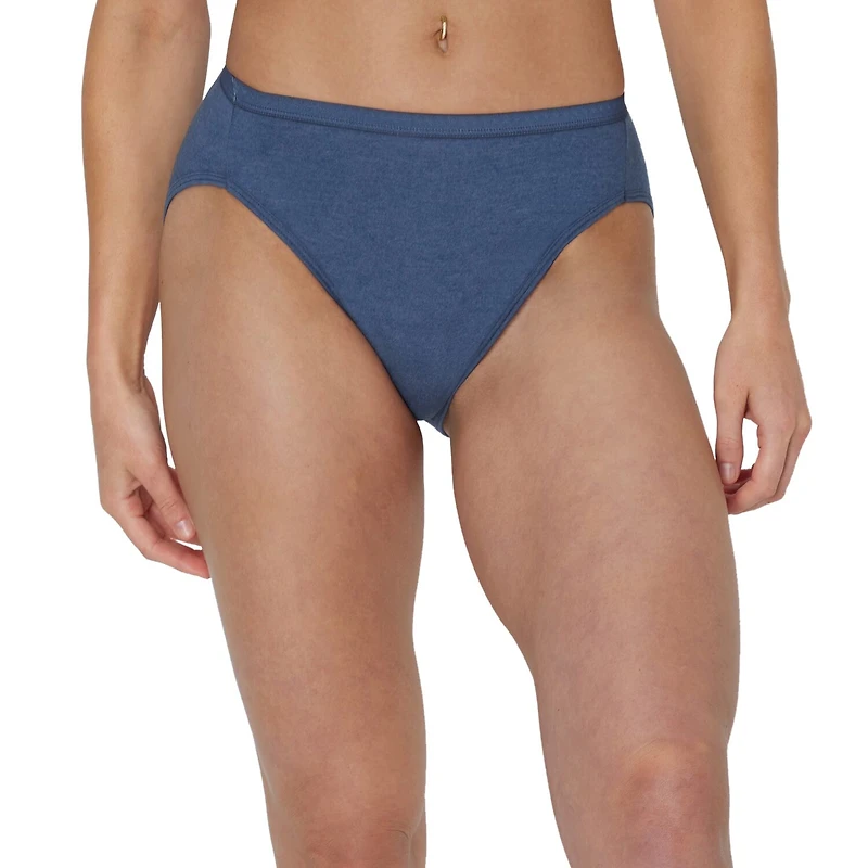 Hanes Ultimate™ Cool Comfort™ Cotton Ultra Soft Womens Average + Full Figure 6 Pack Cooling Multi-Pack High Cut Panty 43h6cc