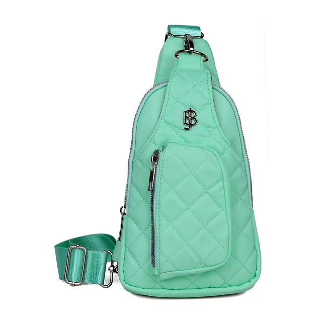 Julia Buxton Quilted Nylon Sling Bag