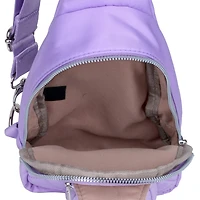 Julia Buxton Quilted Nylon Sling Bag