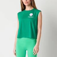 Xersion Womens Round Neck Sleeveless Graphic Muscle Tank Top
