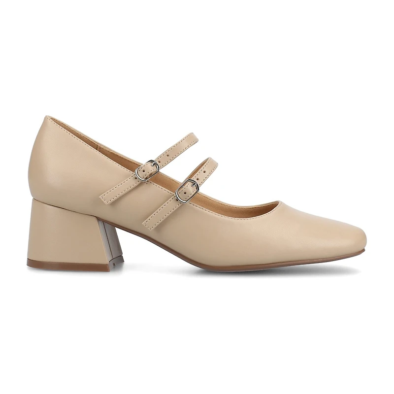 Journee Collection Nally Womens Square Block Heel Pumps