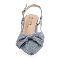 Journee Collection Tailynn Womens Pointed Closed Toe Block Heel Pumps