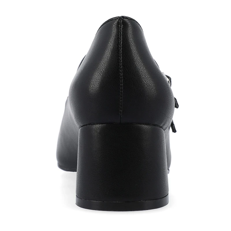 Journee Collection Nally Womens Square Closed Toe Block Heel Pumps