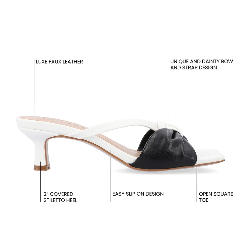 Journee Collection Starling Womens Square Open Toe Kitten Heel Pumps