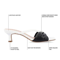 Journee Collection Starling Womens Square Open Toe Kitten Heel Pumps