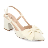 Journee Collection Tailynn Womens Pointed Closed Toe Block Heel Pumps