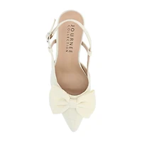 Journee Collection Tailynn Womens Pointed Closed Toe Block Heel Pumps