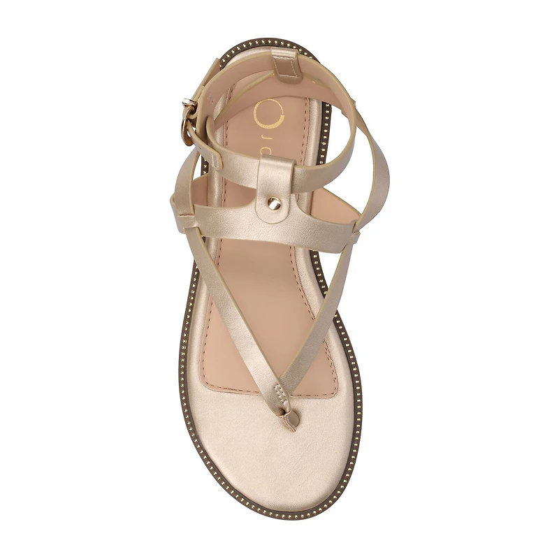 Journee Collection Womens Tangie Ankle Strap Flat Sandals