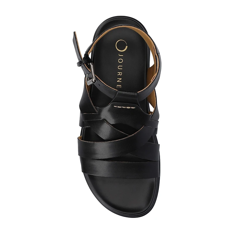 Journee Collection Womens Mistee Ankle Strap Flat Sandals