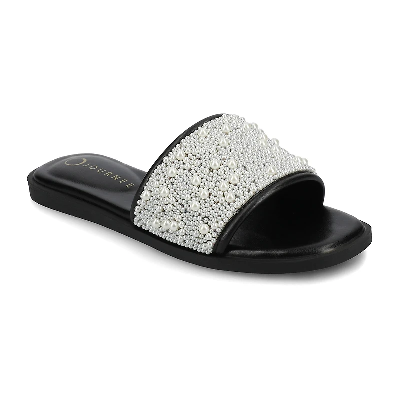 Journee Collection Womens Precly Flat Sandals