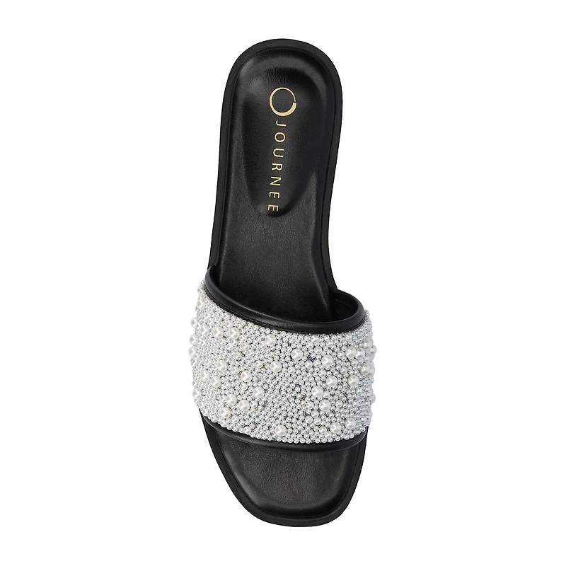 Journee Collection Womens Precly Flat Sandals