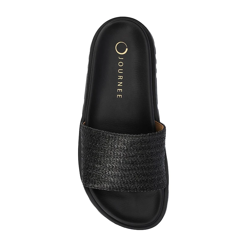 Journee Collection Womens Starr Flat Sandals