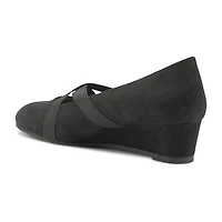 Mootsies Tootsies Kimmy Womens Almond Closed Toe Wedge Heel Pumps