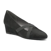 Mootsies Tootsies Kimmy Womens Almond Closed Toe Wedge Heel Pumps