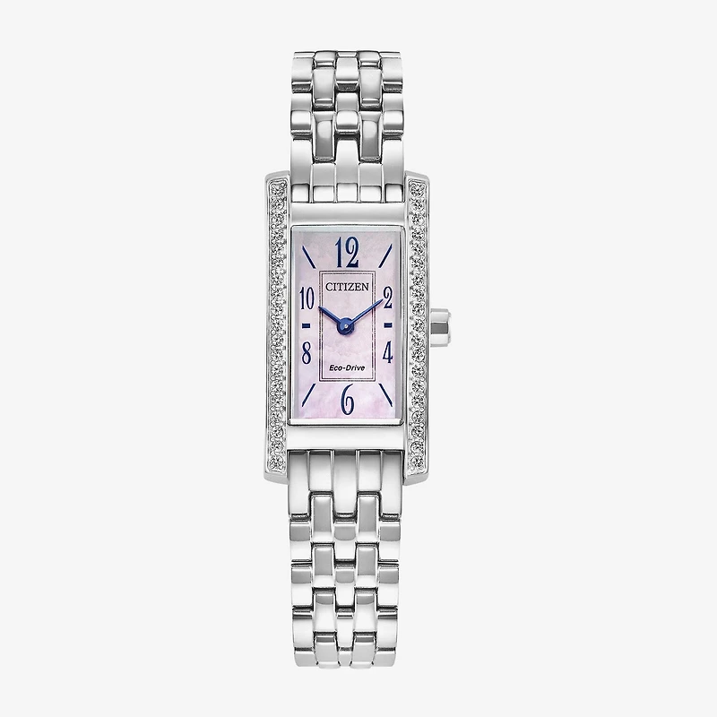 Citizen Womens Silver Tone Stainless Steel Bracelet Watch Eg7110-54y