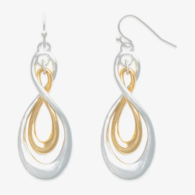 Mixit Two Tone Orbital Womens Infinity Drop Earrings
